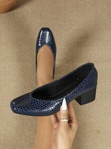 Giày cao gót mũi nhọn thời trang mới gợi cảm cho phụ nữ, tiệc thường ngày & đám cưới - Màu xanh lam - Xem 1