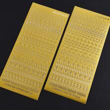 1 miếng dán họa tiết trái tim màu vàng/bạc - Polyethylene Terephthalate chủ đề tình yêu - Trang trí lấp lánh tự dính bóng cho bề mặt nhựa, sử dụng một lần, hình dạng không đối xứng - Một cỡ - Xem 1