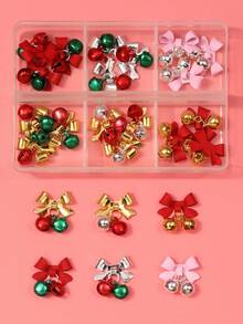 18 Phụ kiện trang trí móng tay hình chuông nơ 3D Giáng sinh - Thiết kế nơ và chuông 3D màu vàng, đỏ và bạc cho móng tay lễ hội, ốp lưng điện thoại & nhiều phụ kiện làm móng khác - Nhiều màu - Xem 2