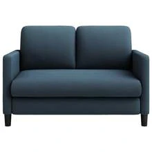 Teddy Velvet Sofa Modern Couch Love Seat Settee Room Apartment Office Couch - 51吋藍色 - 查看 7