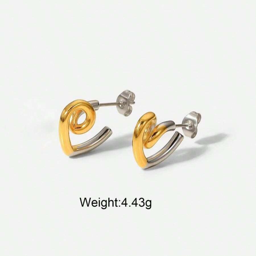 Hoa tai hình trái tim nhẹ sang trọng tối giản hợp thời trang cho thương mại điện tử xuyên biên giới - Nhiều màu - Xem 1