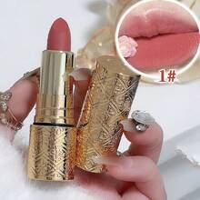 1 thỏi son lì nhung lì lâu trôi không thấm nước mịn màng không dính cốc màu sắc phong phú cho nữ màu nude trang điểm môi Rouge - 01 - Xem 2