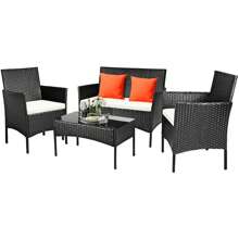 Outdoor Table & Chair Sets - White - View 3