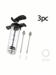 1pc/3pcs/4pcs Marinade Injector, Turkey Brining Syringe, Meat Tenderizer For Steak, Roast, BBQ Sauce And Injection - Multicolor - View 15