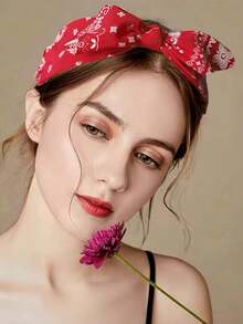 1 件装 女士 杏仁花 涤纶 时尚 街头 头带 四季 发饰 可爱 - 彩色 - 查看 1