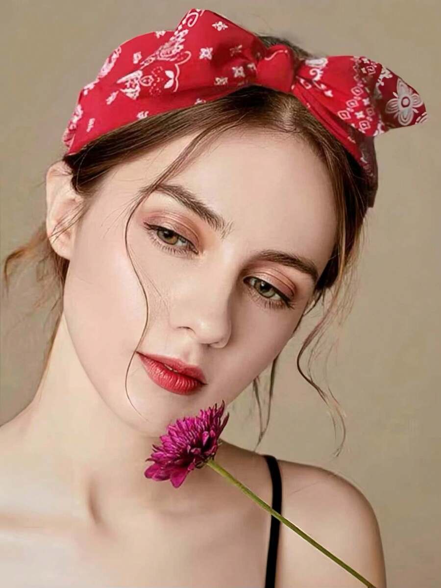 1 件装 女士 杏仁花 涤纶 时尚 街头 头带 四季 发饰 可爱 - 彩色 - 查看 1