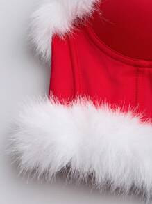 时尚圣诞假期导向欧美风格女士流苏吊带背心，秋冬款