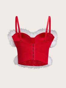 时尚圣诞假期导向欧美风格女士流苏吊带背心，秋冬款