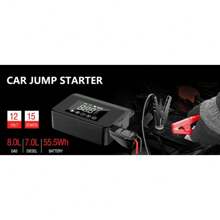 [Hieha] 带空气压缩机的便携式汽车启动器，Capapro 150PSI 4000A 快速电池启动器充电器，带数字轮胎充气机，带 Type-C 快速充电移动电源电池跳线，适用于 Apple IPhone、iPad、Android 手机，适合家人、朋友、儿童、生日、圣诞节、冬季、的礼物，适合户外玩耍、购物、旅行、便携式电源安全稳定的聚合物锂电池。 - 預設 - 查看 7