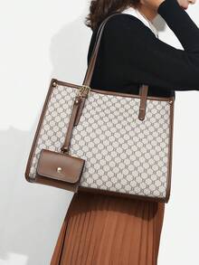 Bộ 3 túi tote đi làm, sức chứa lớn - Xám - Xem 8