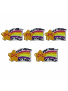 Bộ 5 hạt nhân vật silicon, "Hôm nay tôi không mất!" Hạt tiêu điểm silicon, Bút hạt thủ công sáng tạo DIY, Bút bi nhiều màu, Móc chìa khóa, Phụ kiện trang sức - hạt sao - Xem 7