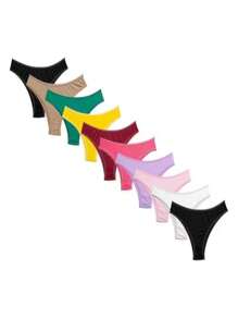 KIT 10 MICROFIBER PANTIES - 彩色 - 查看 2