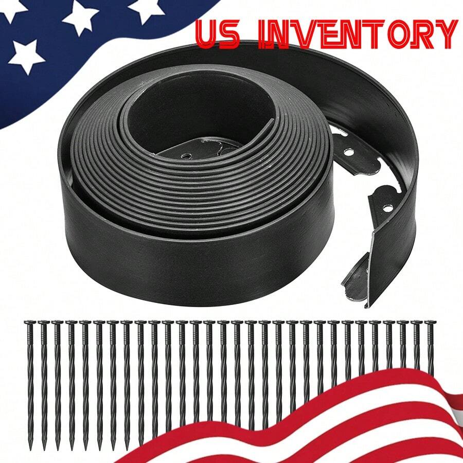 4 "High, 32.8 Ft NoDig Landscape Edge Plastic Landscape Edge Kit With