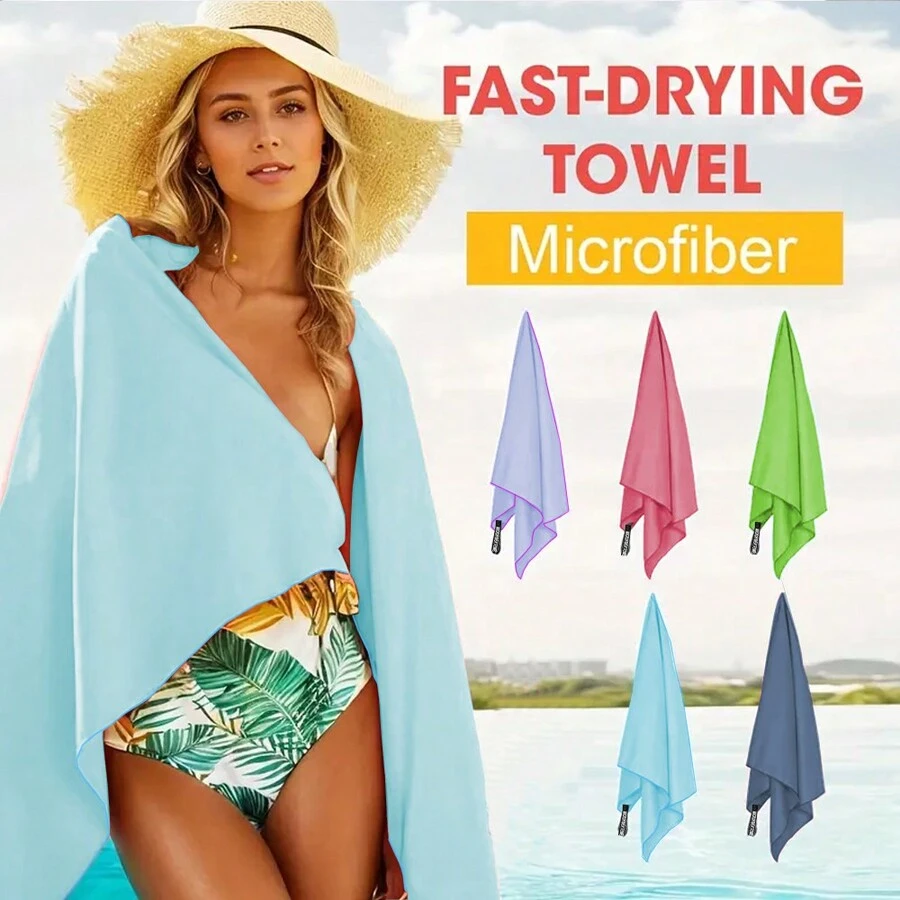 1 件超柔软超细纤维毛巾，快干，超大尺寸，超强吸水，适合沐浴、露营、海滩、健身房、瑜伽和游泳