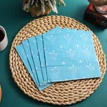 5/20/50 chiếc Khăn ăn dùng một lần Giáng sinh, 2 lớp, 13x13 inch, Khăn giấy tuyết Giáng sinh hình ông già Noel, Khăn ăn tối Giáng sinh, Khăn ăn cocktail Giáng sinh, Khăn ăn Giáng sinh dùng một lần, Khăn ăn tối Giáng sinh - Nhiều màu - Xem 2