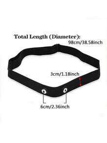 1Pc Multifunctional Fitness Sports Running Cycling Marathon Heart Rate Belt Chest Strap Replacement Elastic Strap (Excluding The Transmitter Shown In The Picture, The Product Only Has Straps) - Multicolor - View 3