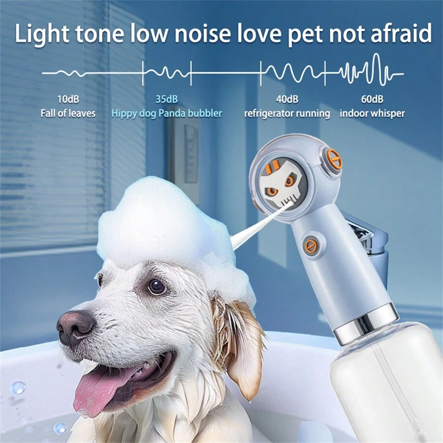 适用于智能宠物沐浴泡泡机 - USB 可充电，一键式泡沫分配器，适用于猫咪美容和洗发 - 彩色 - 查看 1