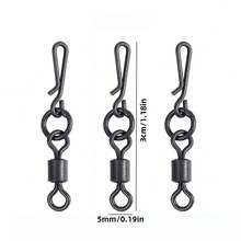 30 chiếc khóa xoay bằng thép không gỉ chắc chắn, kẹp nối câu cá bền, thích hợp cho câu cá mồi và câu cá chép - màu đen - Xem 5