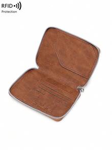 Ví đựng hộ chiếu RFID nước ngoài mới có khóa kéo đựng vé, thiết kế đơn giản cho nam và nữ, vật dụng thiết yếu khi đi du lịch, tập luyện, cắm trại, ngày lễ, phụ kiện đi nghỉ, phụ kiện du lịch, bao đựng hộ chiếu khi đi du ngoạn - màu nâu - Xem 11