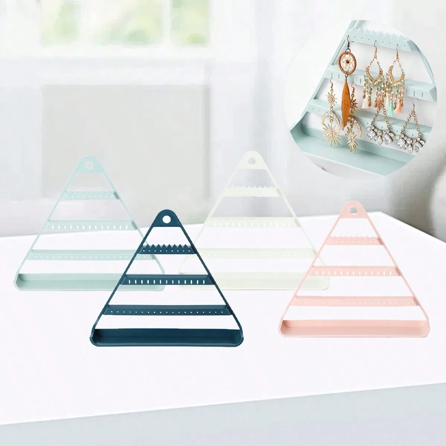 Hanging Wall Mounted Jewelry Organizer Rack For Necklaces, Bracelets, Earrings Display Stand, Jewelry Holder - White - View 1