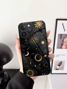 1个黄色日月星辰高清玻璃手机壳，兼容 16 Pro Max/16 Pro/16 Plus/16、A55/A54/S24/S24 Plus/S24 Ultra/S24 FE/S25/S25 Plus/S25 Ultra、Pixel 9/9 Pro/9 Pro XL等型号，防水防震防摔防刮，国际版，非国内版。 - 彩色 - 查看 4