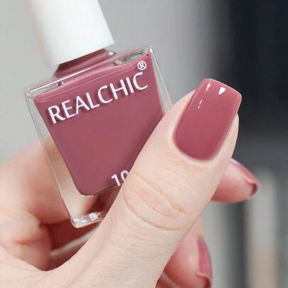 REALCHIC 10ml/Pcs Rusty Rose Water Based Nail Polish,Fast Dry,Long Lasting,Peel Off,Manicure Nails Art For Women & Girls,Holiday Gifts