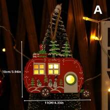 Quà tặng bằng gỗ sáng tạo trang trí Giáng sinh - Nhiều màu - Xem 3