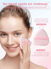 5/10/15/20/25 件化妆工具套装包括：1 个三角形粉扑 + 2 个水滴粉扑 + 2 个圆形粉扑 - 粉色 - 查看 11