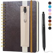 Sổ tay xoắn ốc - 5,7"X 8,27", 160 trang có dòng kẻ - Nhật ký du lịch A5 dành cho học sinh nữ, Hộp đựng bút & bút, Bìa cứng, Dùng để viết, Quà tặng - Một cỡ - Xem 9