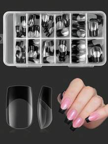 120 đầu nối móng tái sử dụng cho tiệm làm móng, đầu nối móng siêu mỏng không đau, không cần giũa - Trong sáng - Xem 1