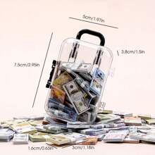 Mini Fake Currency Box + Set, Miniature Realistic Paper Money Prop For Dollhouse, Food, Party Decoration, Bar Atmosphere, Movie Props, Roleplay Toys (Fake US Dollars, Euros, Pounds)