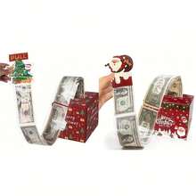 圣诞快乐钱币拉出式礼品盒 - 适合朋友、女朋友、妻子、姐妹的有趣惊喜现金持有人 | 完美的节日派对配件 - 紅色 - 查看 8