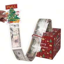 圣诞快乐钱币拉出式礼品盒 - 适合朋友、女朋友、妻子、姐妹的有趣惊喜现金持有人 | 完美的节日派对配件 - 紅色 - 查看 7