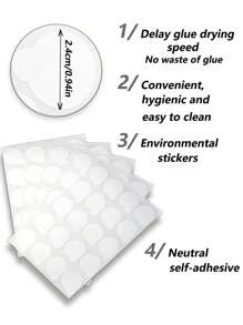 500/200/100/40 pièces Autocollants jetables blanc pour extension de cils, palettes porte-colle en marbre, pierre de jade, papier pour pratique d'extension de cils, pour technologie des cils, formation des cils