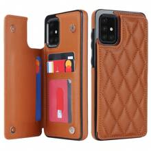 AWQUER 钱包手机壳适用于 16 15 14 Plus 13 12 11 Pro Max 8 7 Plus SE 5G 2020 2022 带信用卡插槽支架，PU 皮革手机壳适用于 Galaxy S24 S23 S22 S21 S20 FE Note 20 Ultra 10 Plus A55 A35 A25 A15 A54 A14 A73 A53 A13 A72 A52 A22 A12 A71 A51 A70 A50 S 4G 5G 支架防震带 RFID 屏蔽手机袋保护套 - 棕色 - 查看 57