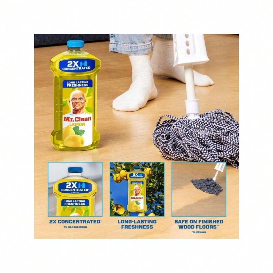 2X Concentrated Multi Surface Cleaner With Lemon Scent, This Floor