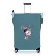 行李箱罩旅行箱罩适用于 18 至 32 英寸行李箱保护套男女户外度假旅行必备配件涤纶行李箱弹力防尘罩时尚首字母姓名 A 至 Z 字母印花 - 藍-圖案 1 - 查看 101