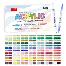 30/60/84PCS Bút Đánh Dấu Acrylic Lỏng Trực Tiếp Hai Đầu Cho Tranh Đá Gỗ Vải Bố Nhựa Kim Loại Và Đá, Bút Đánh Dấu Acrylic Cho Đồ Thủ Công DIY Làm Đồ Dùng Nghệ Thuật - Nhiều màu - Xem 6