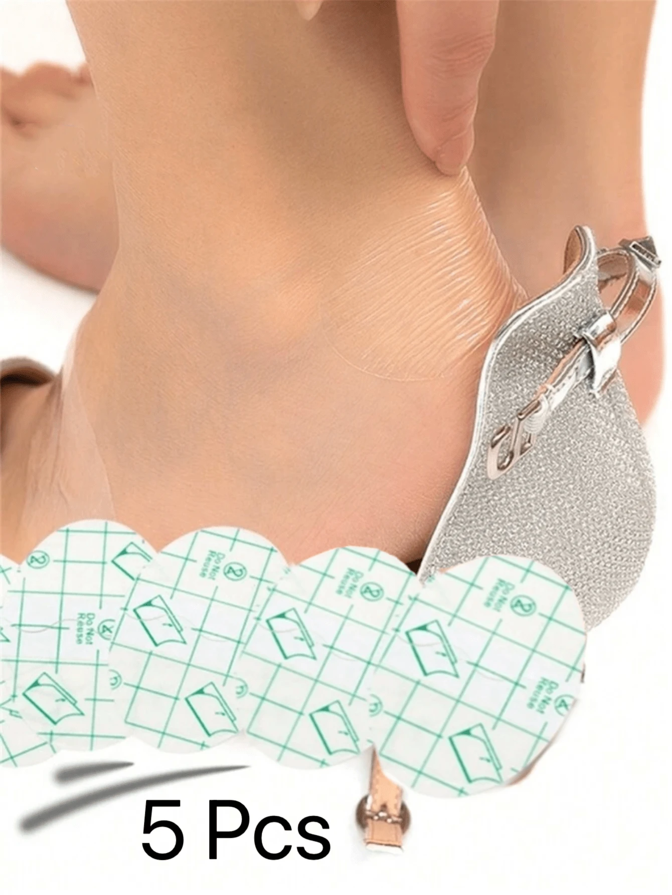 Gói 5 miếng lót giày chống ma sát trong suốt, chống thấm nước, tự dính, miếng lót gót chân đa năng cho giày cao gót, miếng đệm chống trượt hình bầu dục lớn ở bàn chân trước