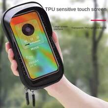 Hộp đựng đồ xe đạp chống thấm nước, Túi đựng đồ đạp xe di động 3 trong 1, Túi đựng đồ xe đạp vỏ cứng EVA chống thấm nước màn hình cảm ứng, Túi đựng đồ ống trên xe đạp leo núi, Túi đựng điện thoại di động cho xe đạp, Thiết bị đạp xe ngoài trời - đen - Xem 7