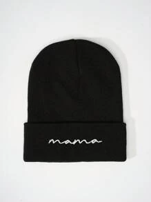 1顶男女通用Y2K风格刺绣“妈妈”针织帽，适合户外、休闲、冬季通勤等多种场合 - 針織帽 - 查看 6