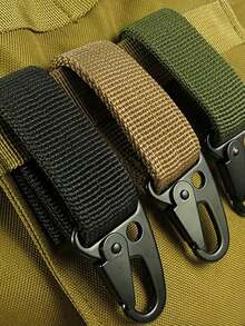 耐用战术鼹鼠夹适合户外活动 - 尼龙皮带钥匙圈钥匙链支架登山扣钩 - 彩色 - 查看 3