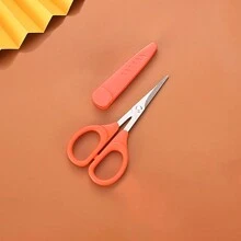 1pc Compact Pointed Scissors With Protective Sheath, Suitable For Office, Sewing, Arts & Crafts And Cross Stitch, Tools For Men