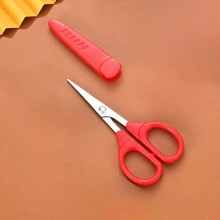 1pc Compact Pointed Scissors With Protective Sheath, Suitable For Office, Sewing, Arts & Crafts And Cross Stitch, Tools For Men