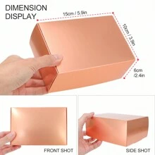 30 piezas Cajas de regalo de papel dorado rosa, cajas de cartón pequeñas, adecuadas para empaquetar chocolates, velas, jabones hechos a mano, favores, para fiestas o bodas, Día de San Valentín