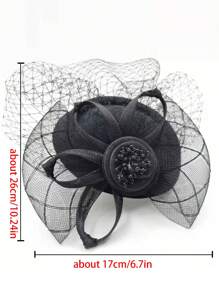 HITYfascinator 1 حبة مزين شعر كليب بفيونكة من البوليستر، ملائمة لكافة المواسم