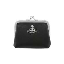 Vivienne Westwood Cartera de monedas con marco de grano para mujer, color negro - Negro - Ver 1