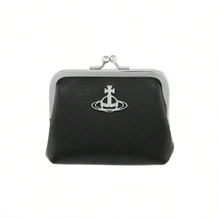 Vivienne Westwood Cartera de monedas con marco de grano para mujer, color negro - Negro - Ver 1