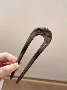 1pcElegant Vintage U-Shaped Hairpin: Acetate Material, Suitable For 14+ Years, Perfect For Valentine's Day Hair Combs Combs For Hair Side Comb
