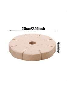 1pc Wooden Rope Braid Round Bracelet Knitting Kumihimo Disc Disk Tray Braided Rope Knot DIY Weaving Jewelry Design Board Hand Tool(Random Wood Grain Texture) - Multicolor - View 11